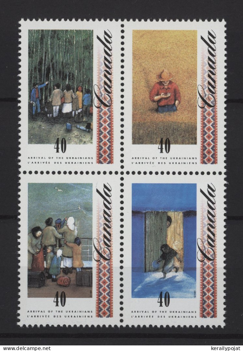 Canada - 1991 Ukrainian Emigrants Block Of Four MNH__(TH-25180) - Blocks & Sheetlets