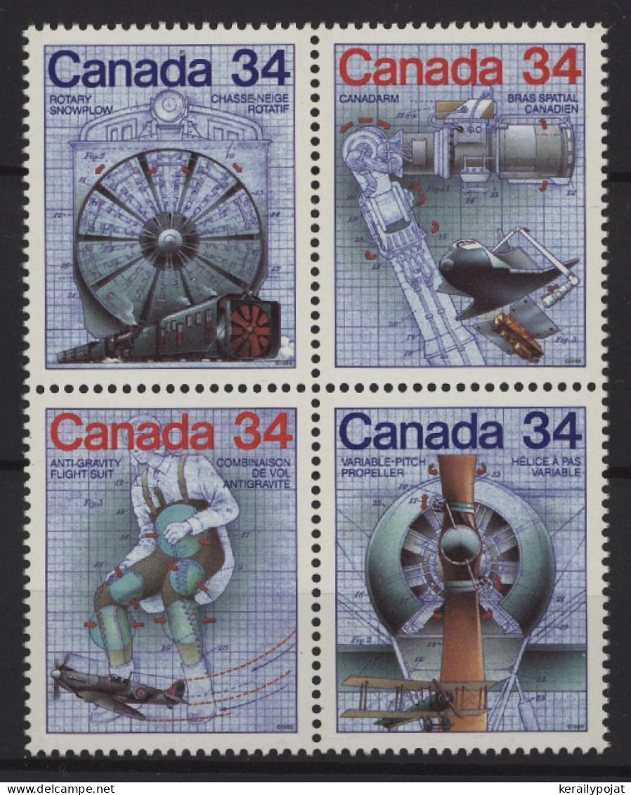 Canada - 1986 Inventions Block Of Four MNH__(TH-25146) - Blocks & Sheetlets