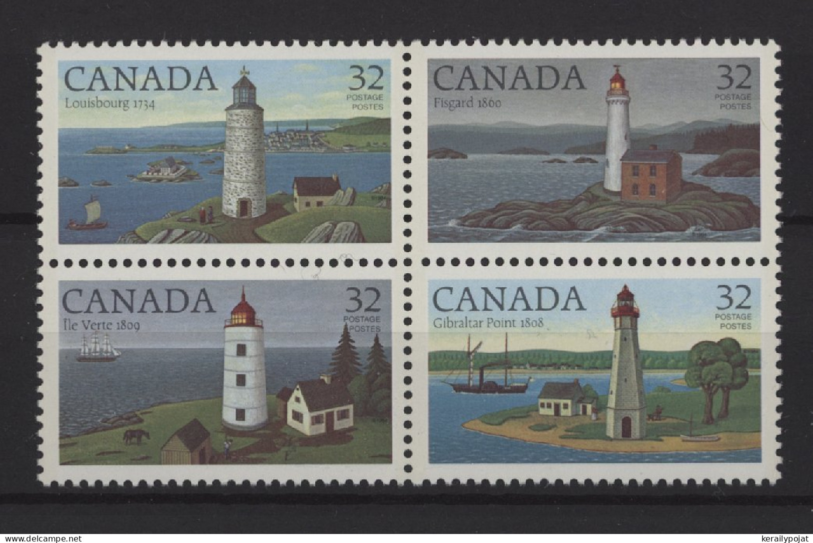 Canada - 1984 Lighthouses Block Of Four MNH__(TH-25143) - Blocks & Sheetlets