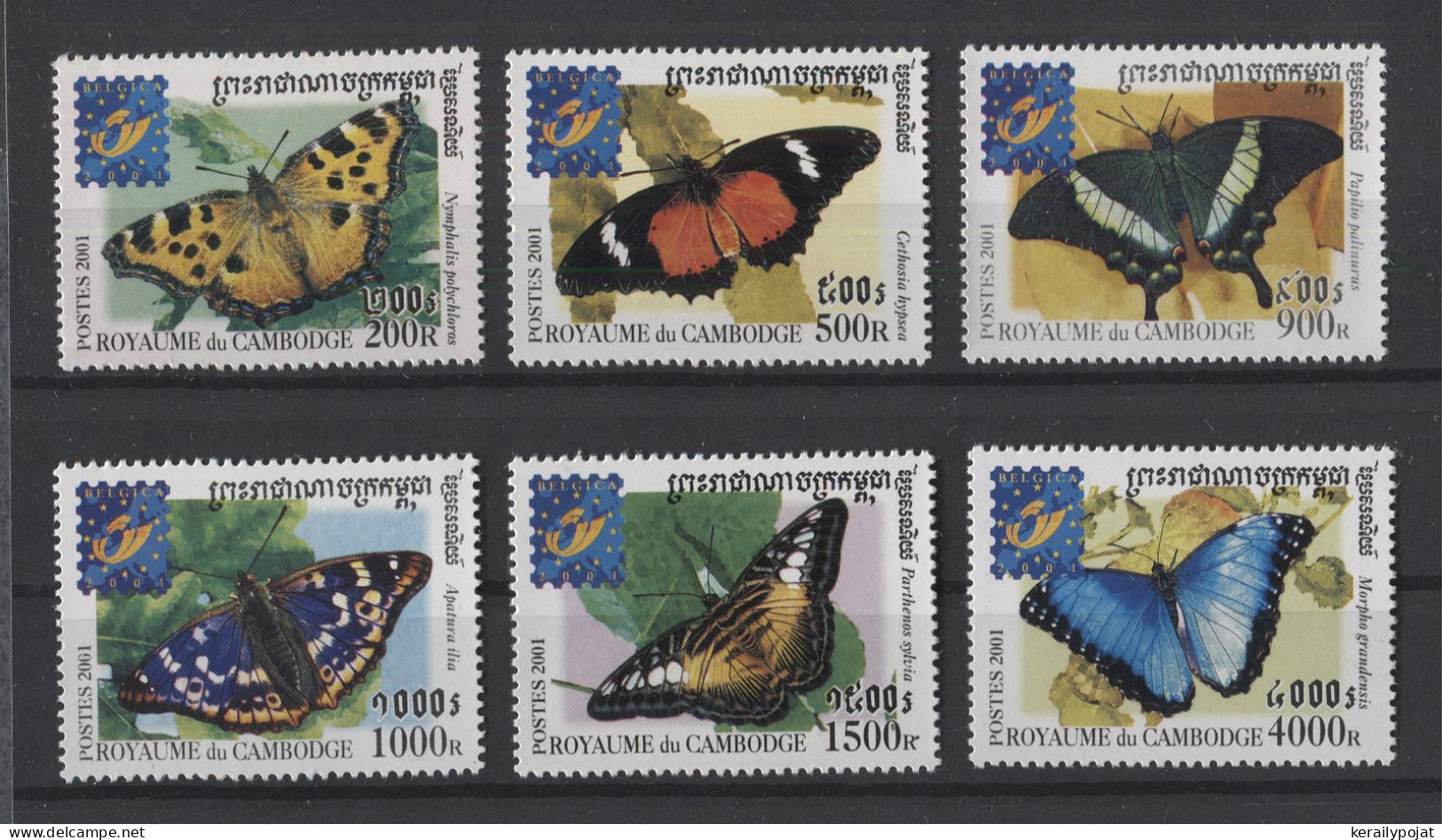 Cambodia - 2001 Butterflies MNH__(TH-24819) - Cambodia