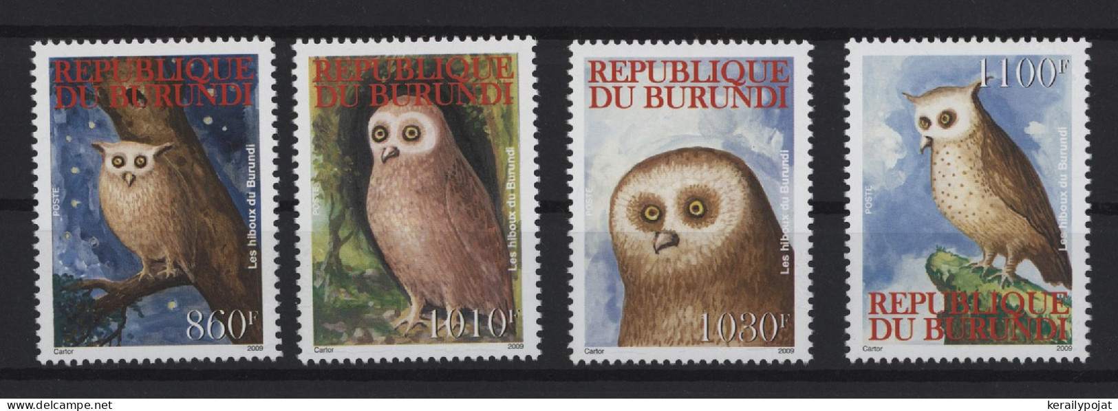 Burundi - 2009 Owls MNH__(TH-27037) - Unused Stamps