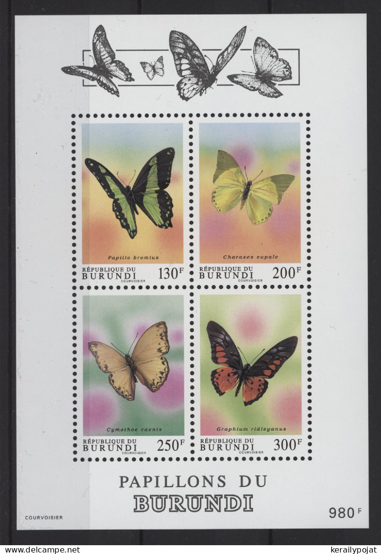 Burundi - 1993 Butterflies Block MNH__(TH-26820) - Blocks & Sheetlets