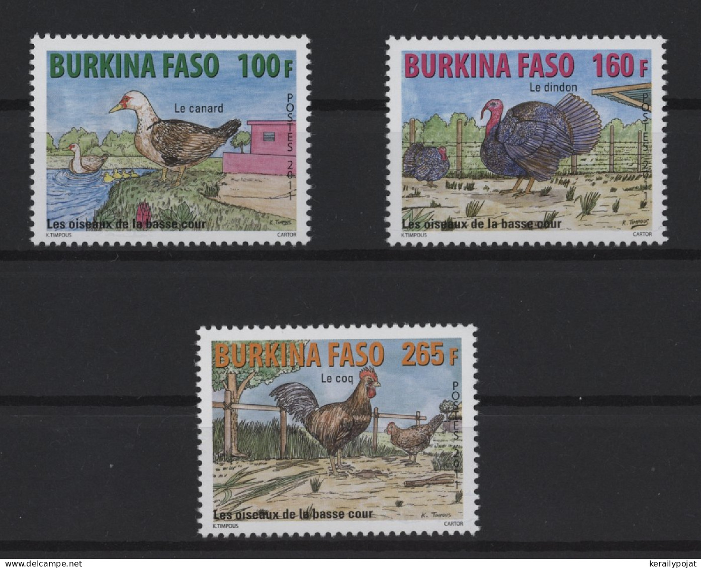 Burkina Faso - 2011 Domestic Poultry MNH__(TH-27149) - Burkina Faso (1984-...)