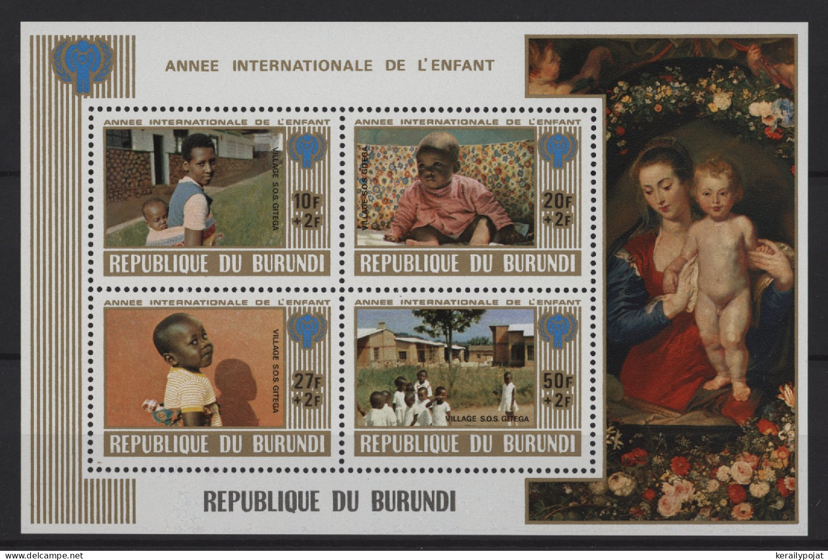 Burundi - 1979 Children's Village Gitega Block MNH__(TH-25317) - Blocks & Sheetlets