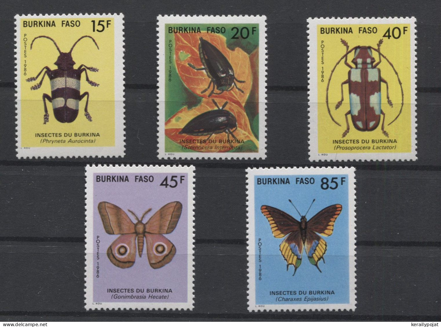 Burkina Faso - 1986 Insects MNH__(TH-24810) - Burkina Faso (1984-...)