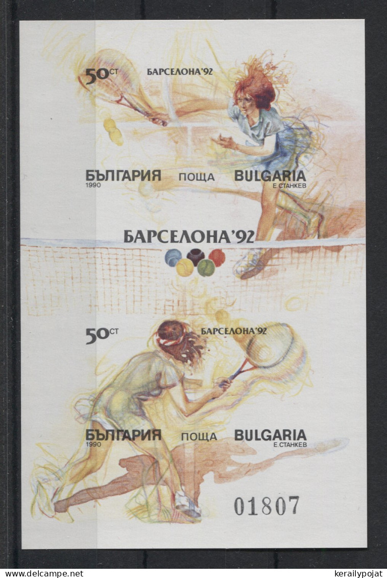 Bulgaria - 1990 Summer Olympics Barcelona Block IMPERFORATE MNH__(TH-24069) - Blocs-feuillets