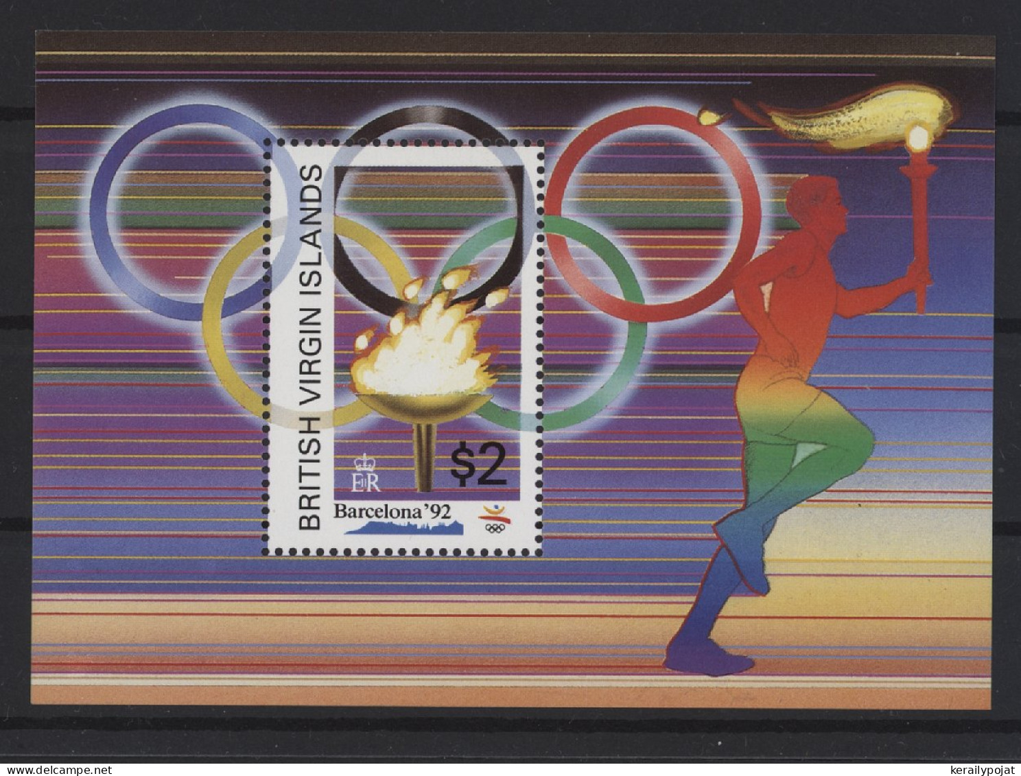 British Virgin Islands - 1992 Summer Olympics Barcelona Block MNH__(TH-27674) - Iles Vièrges Britanniques