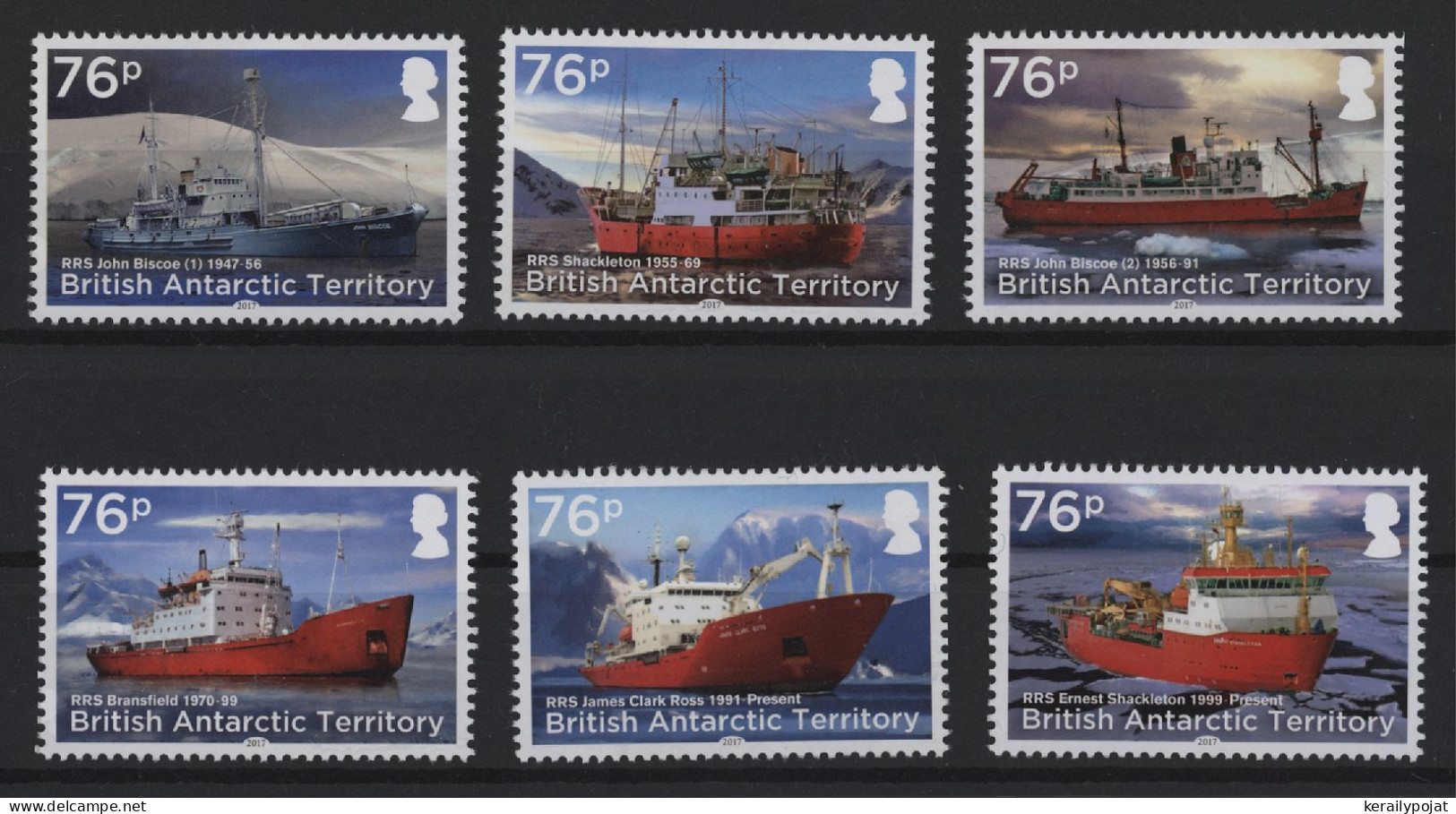 British Antarctic Territory - 2017 Research Vessels MNH__(TH-26006) - Nuevos