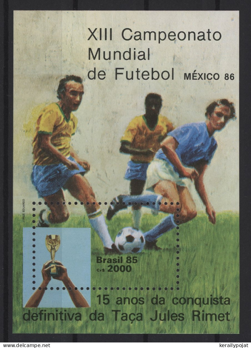 Brazil - 1985 Soccer World Cup Block MNH__(TH-27803) - Blocks & Sheetlets