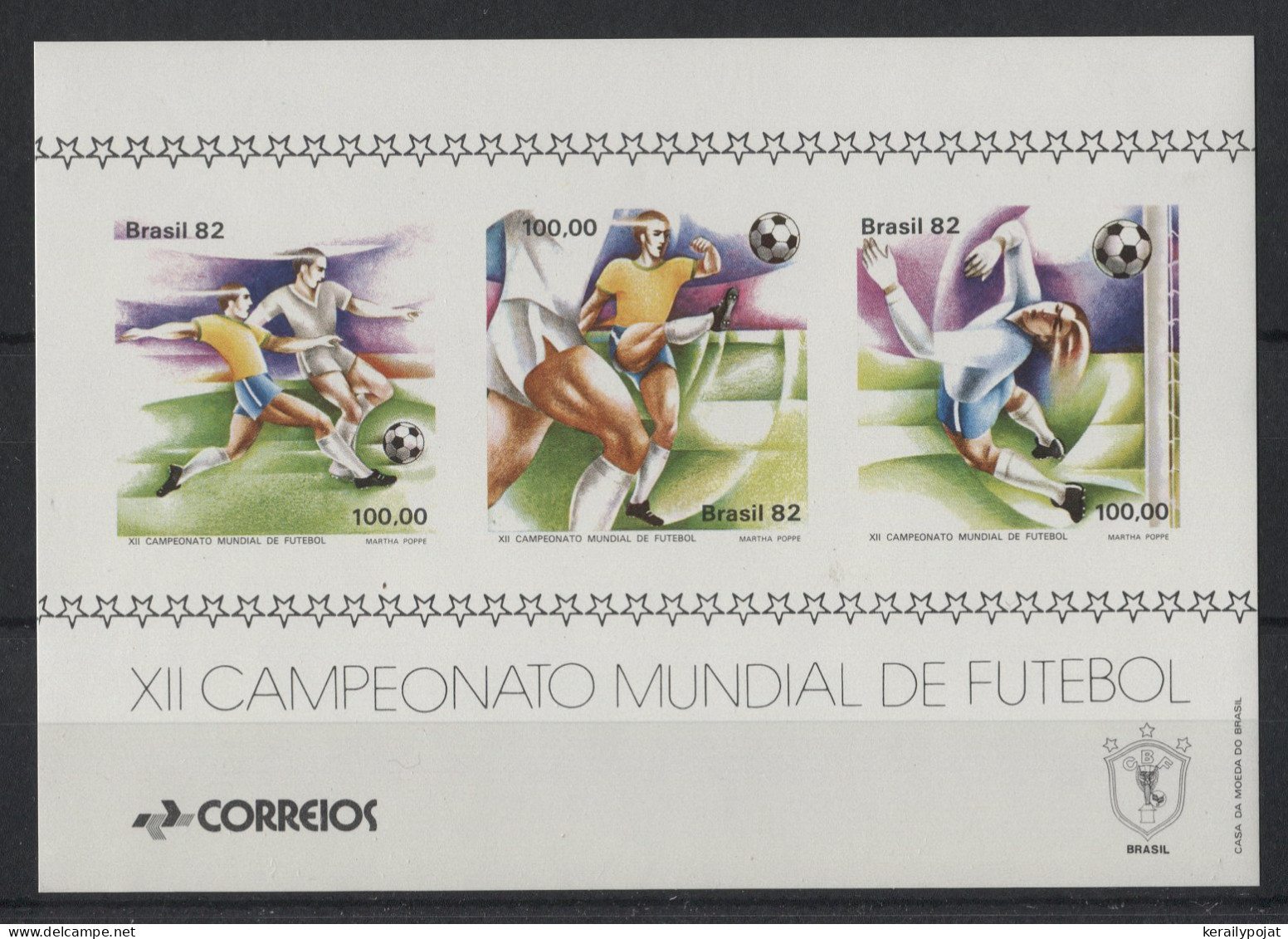 Brazil - 1982 Soccer World Cup Block MNH__(TH-23870) - Blokken & Velletjes