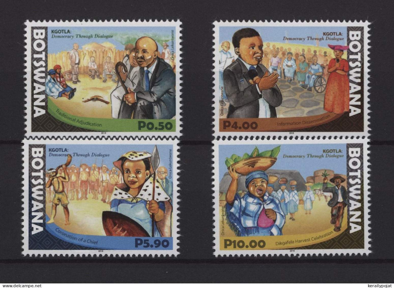 Botswana - 2016 Traditional Town Meeting Kgotla MNH__(TH-25292) - Botswana (1966-...)