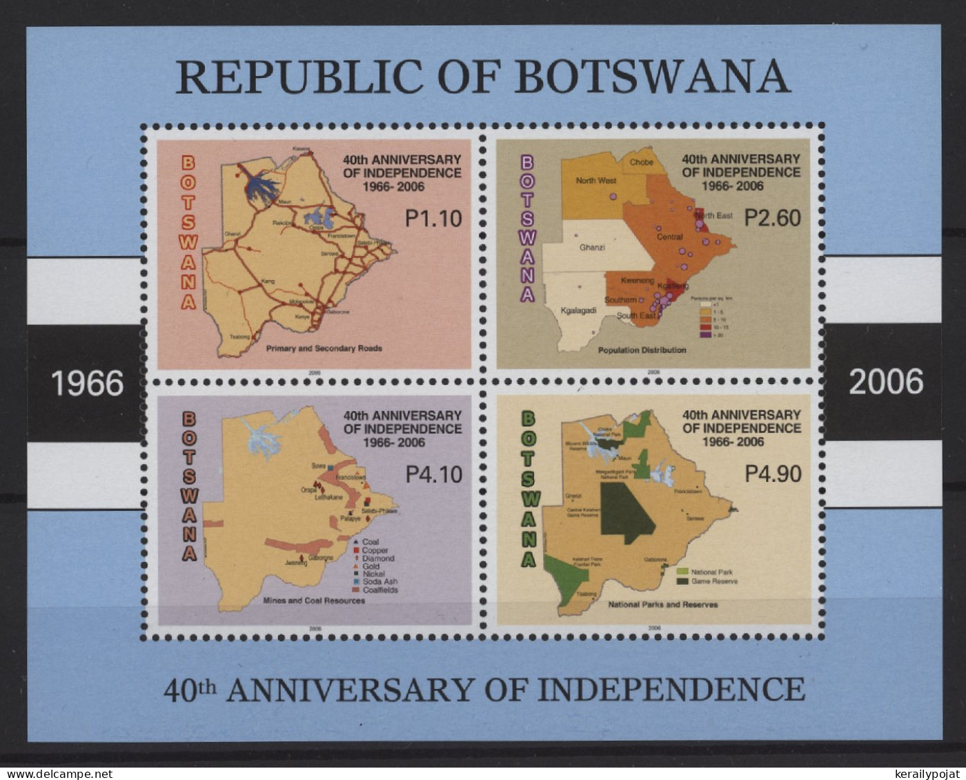 Botswana - 2006 Maps Block MNH__(TH-25269) - Botswana (1966-...)