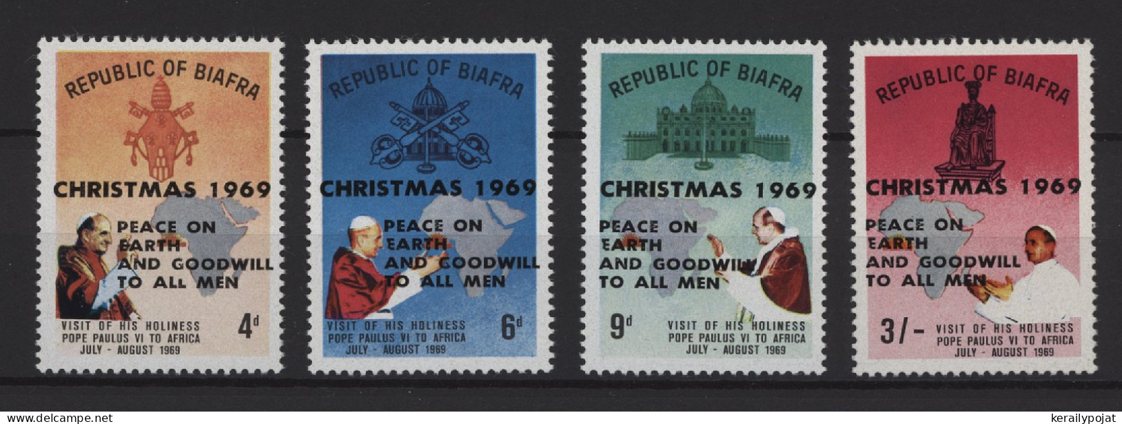 Biafra - 1969 Christmas Overprints MNH__(TH-25429) - Nigeria (1961-...)