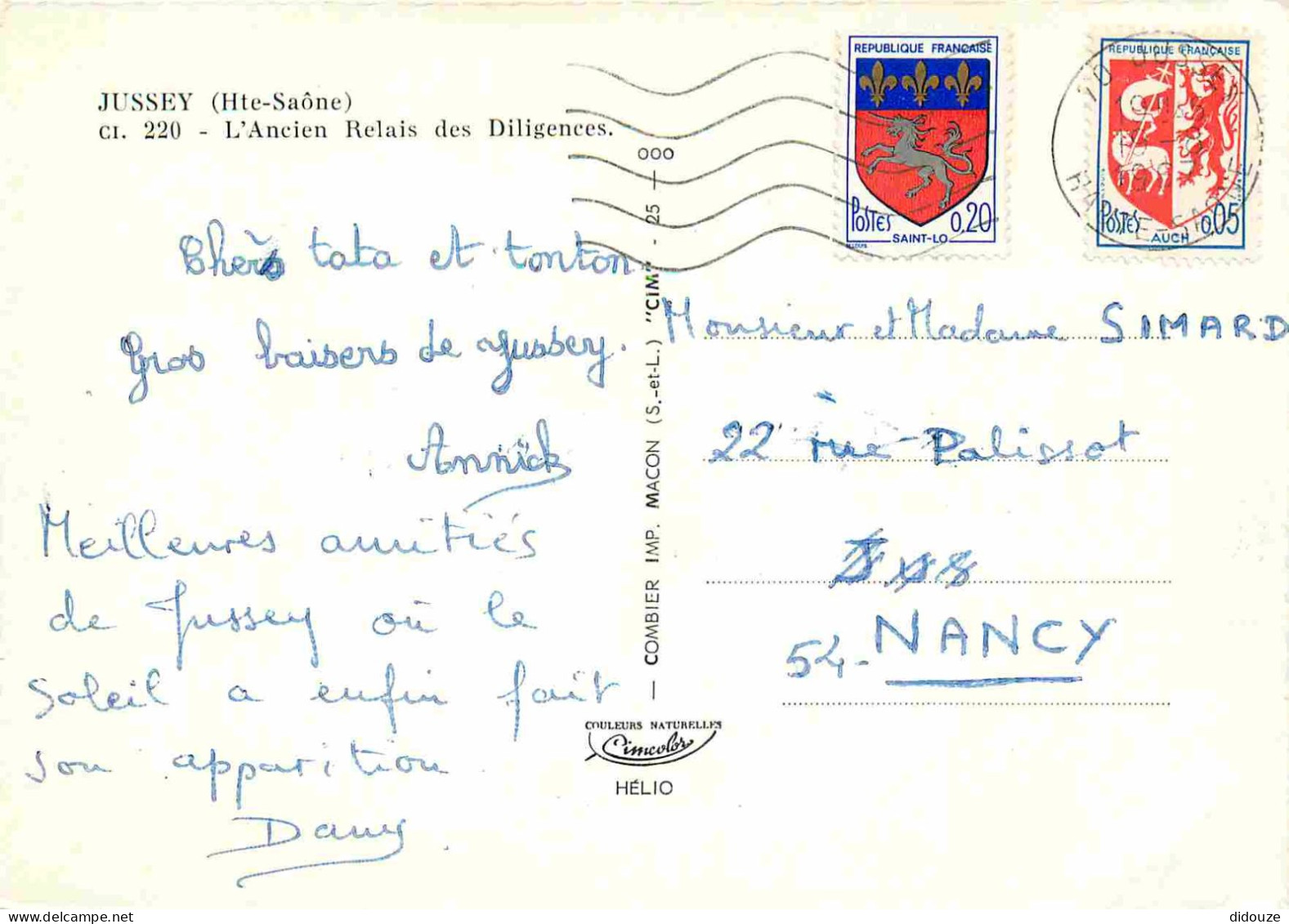 70 - Jussey - L'Ancien Relais Des Diligences - CPM - Etat Pli Visible - Voir Scans Recto-Verso - Jussey