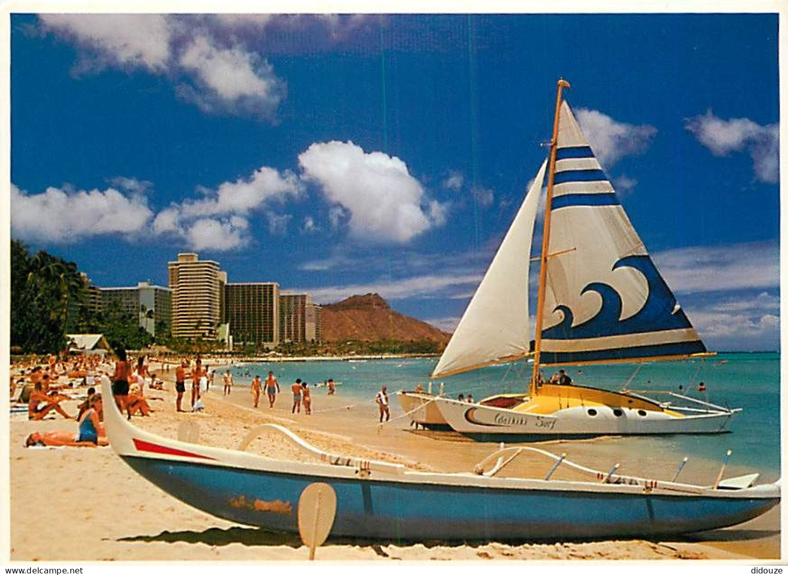 Etats Unis - Hawaï - Honolulu - Waikiki Beach - Plage - Etat De Hawaï - Hawaï State - CPM - Voir Scans Recto-Verso - Honolulu