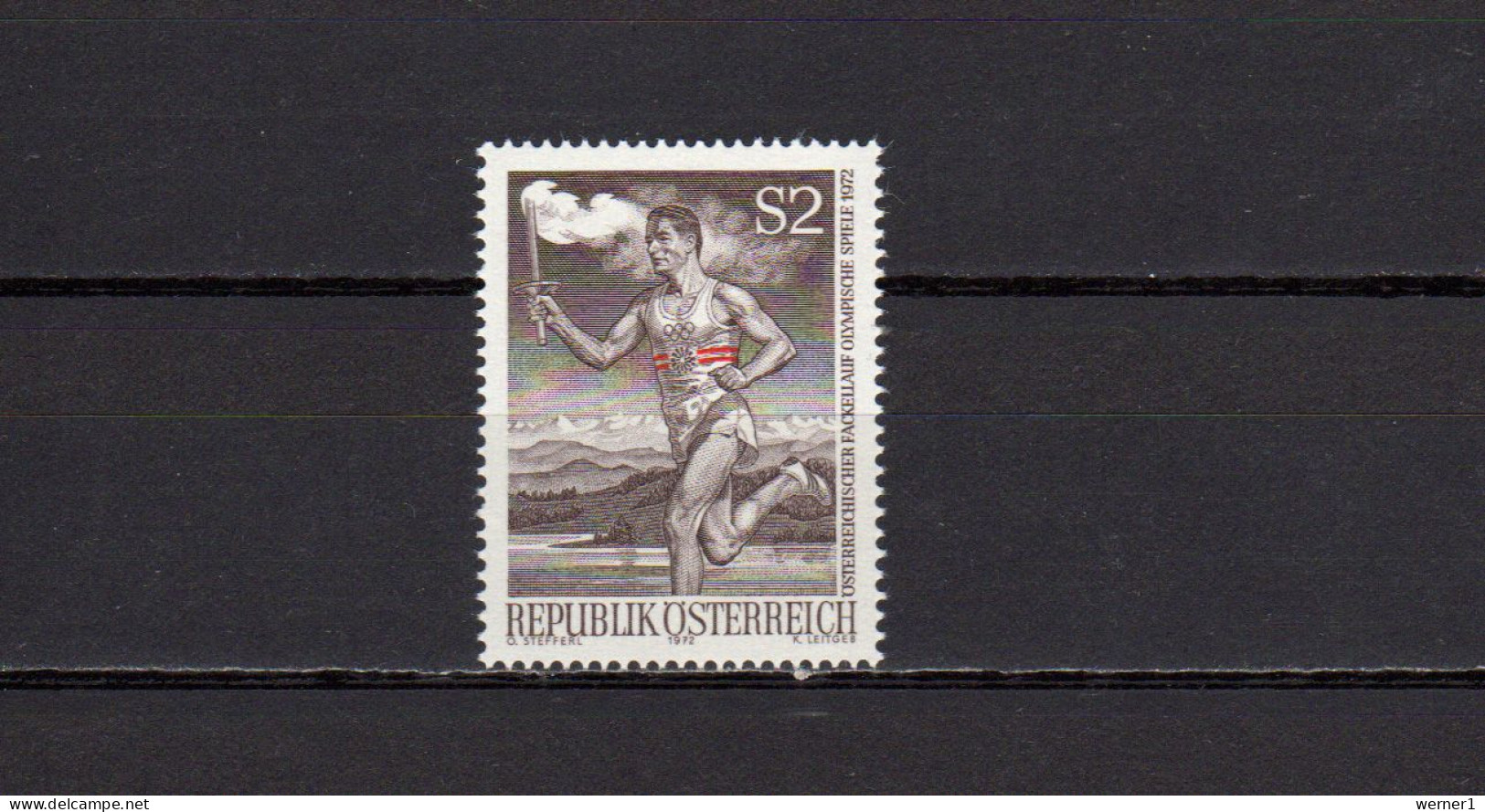 Austria 1972 Olympic Games Munich, Torch Run Stamp MNH - Summer 1972: Munich