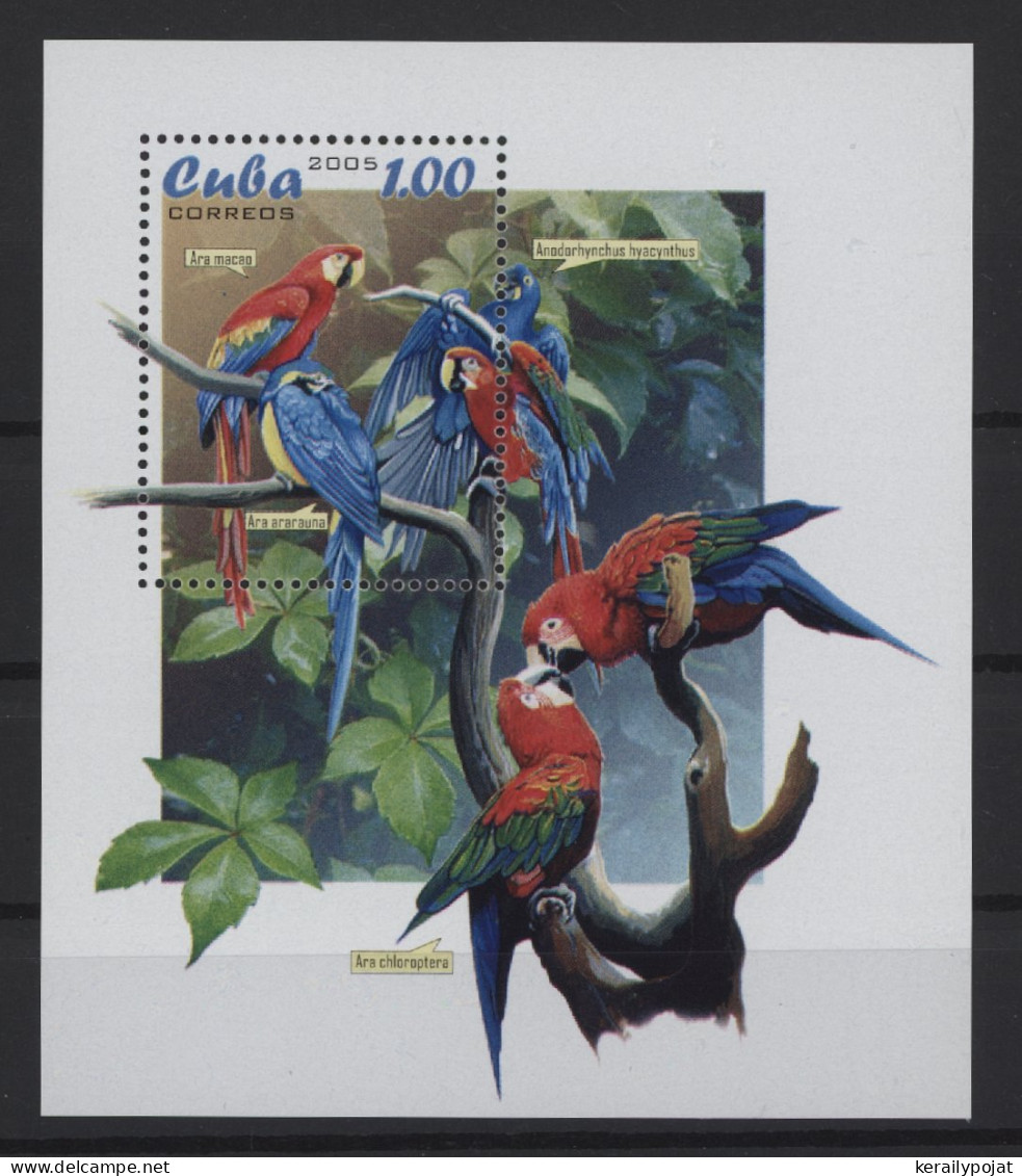 Cuba - 2005 Parrots Block MNH__(TH-27218) - Hojas Y Bloques