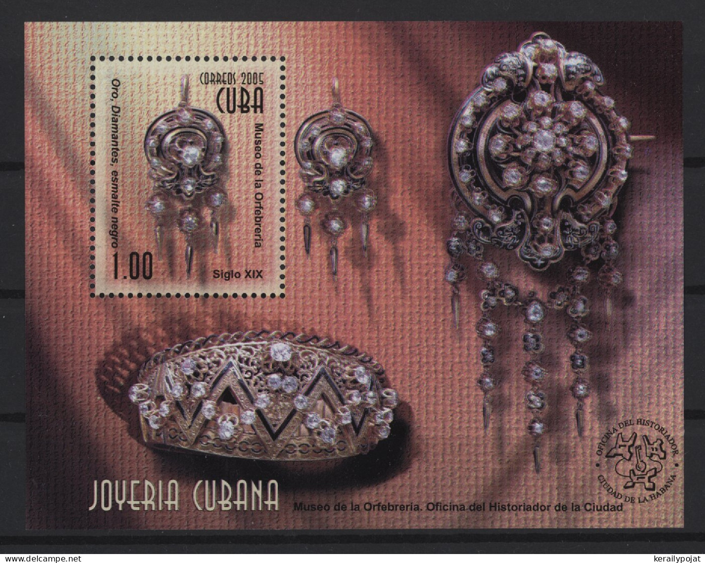 Cuba - 2005 Jewelry Block MNH__(TH-27305) - Blokken & Velletjes