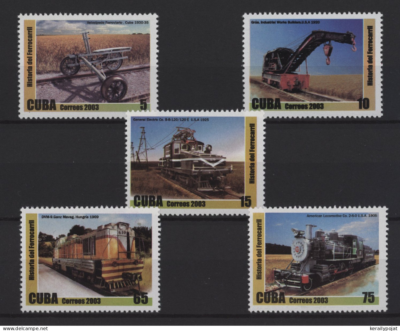 Cuba - 2003 History Of The Railway MNH__(TH-27491) - Ongebruikt