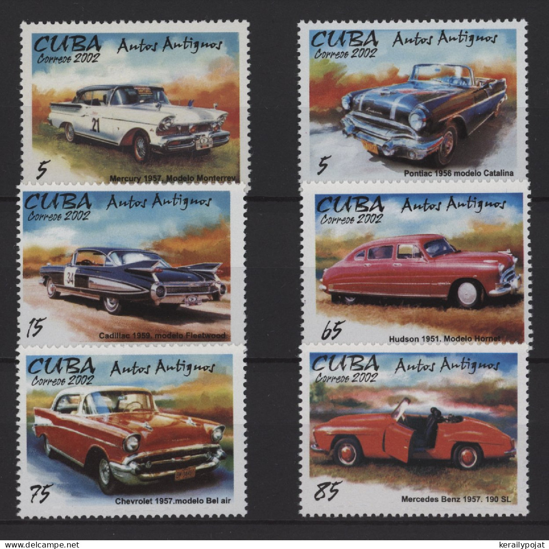 Cuba - 2002 Old Automobiles MNH__(TH-27370) - Nuevos