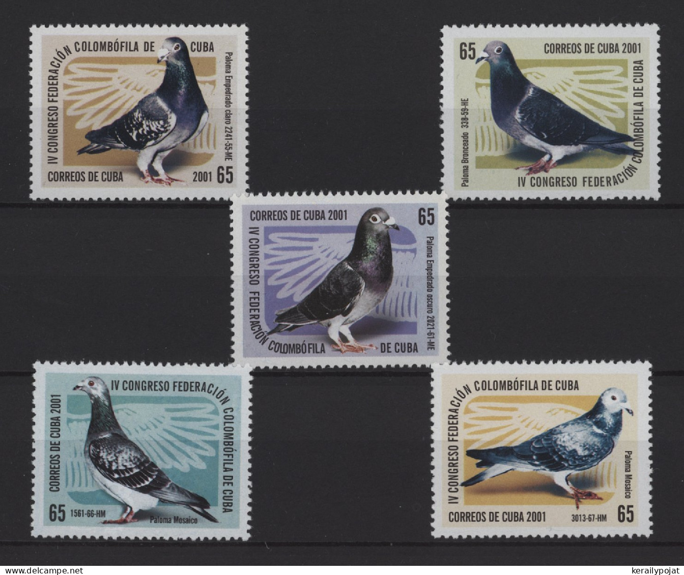 Cuba - 2001 Pigeon Fanciers Association MNH__(TH-27544) - Nuevos