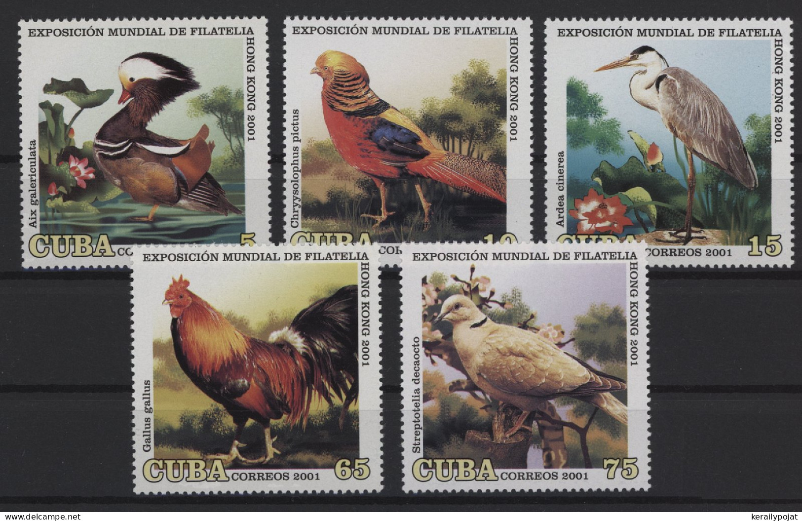 Cuba - 2001 Asian Birds MNH__(TH-27541) - Unused Stamps