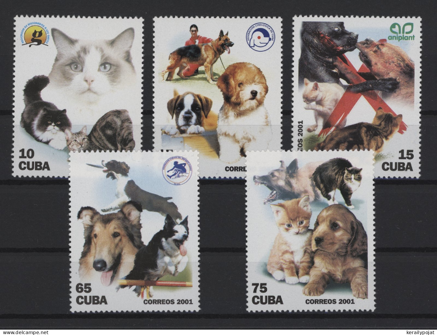 Cuba - 2001 Cats And Dogs MNH__(TH-27542) - Neufs