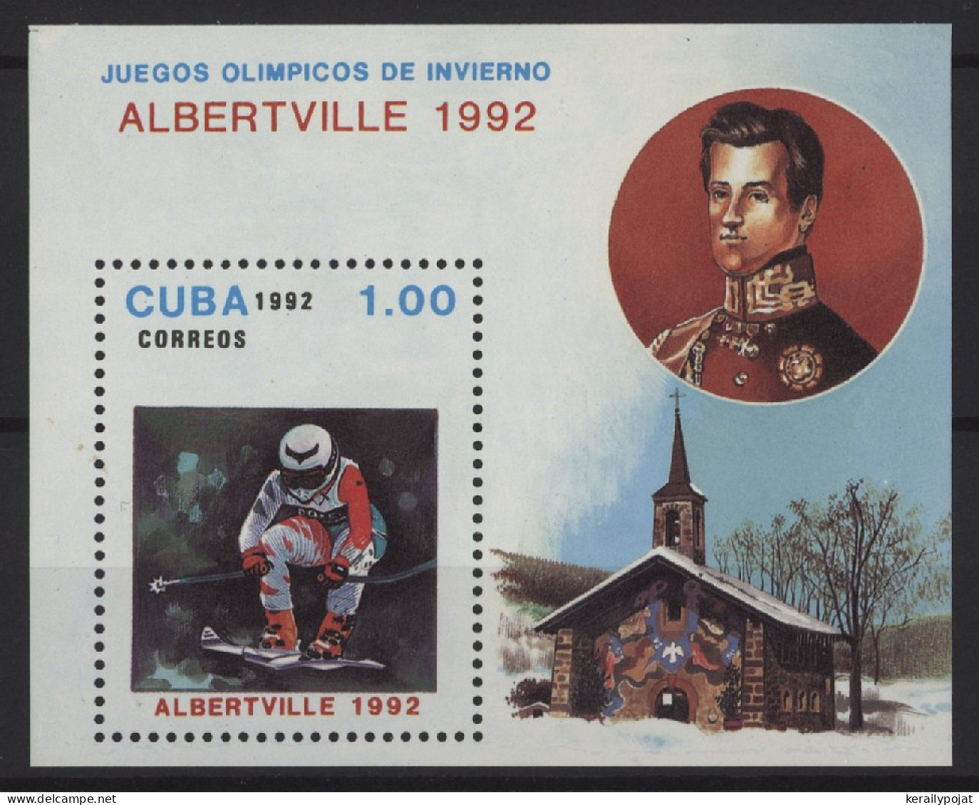Cuba - 1992 Winter Olympics Albertville Block MNH__(TH-27563) - Blokken & Velletjes