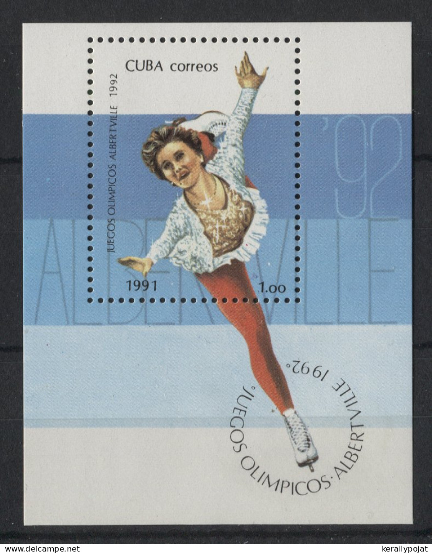 Cuba - 1991 Winter Olympics Albertville Block MNH__(TH-23925) - Blocks & Kleinbögen