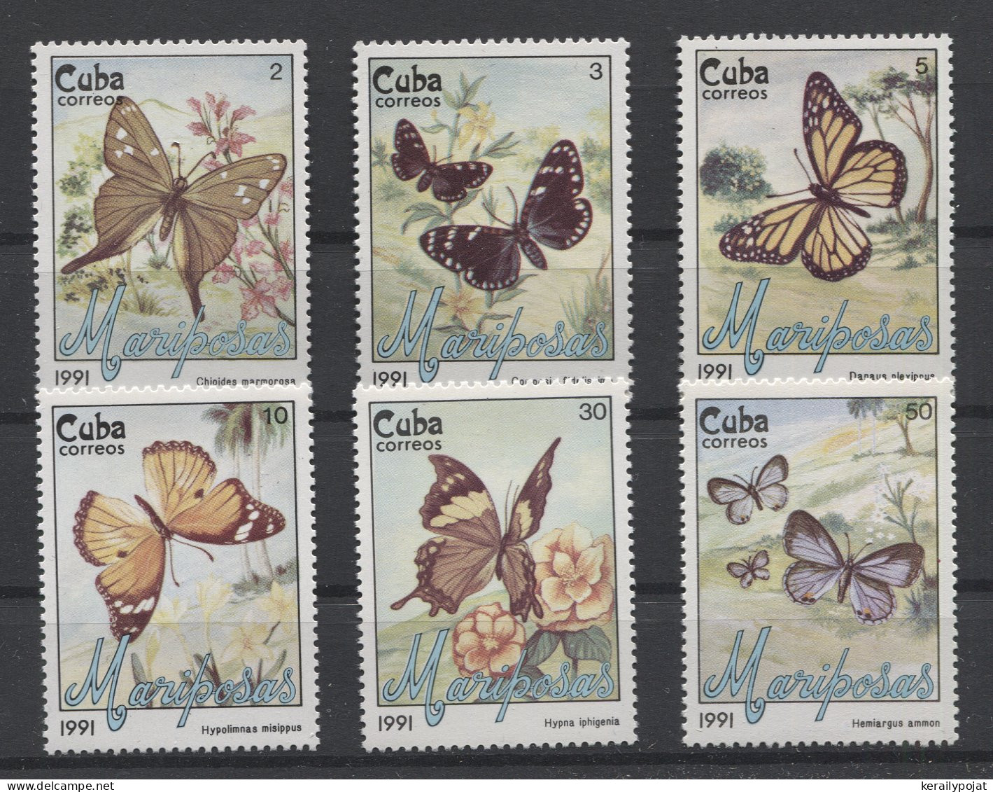 Cuba - 1991 Butterflies MNH__(TH-24927) - Unused Stamps