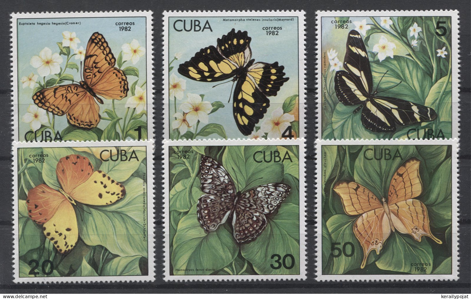 Cuba - 1982 Butterflies MNH__(TH-24924) - Unused Stamps