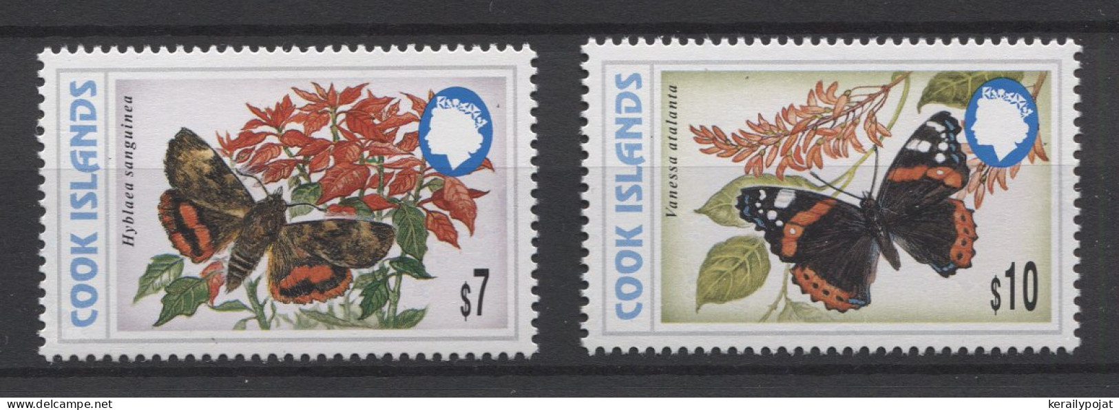 Cook Islands - 1998 Butterflies 7-10$ MNH__(TH-24917) - Cookeilanden