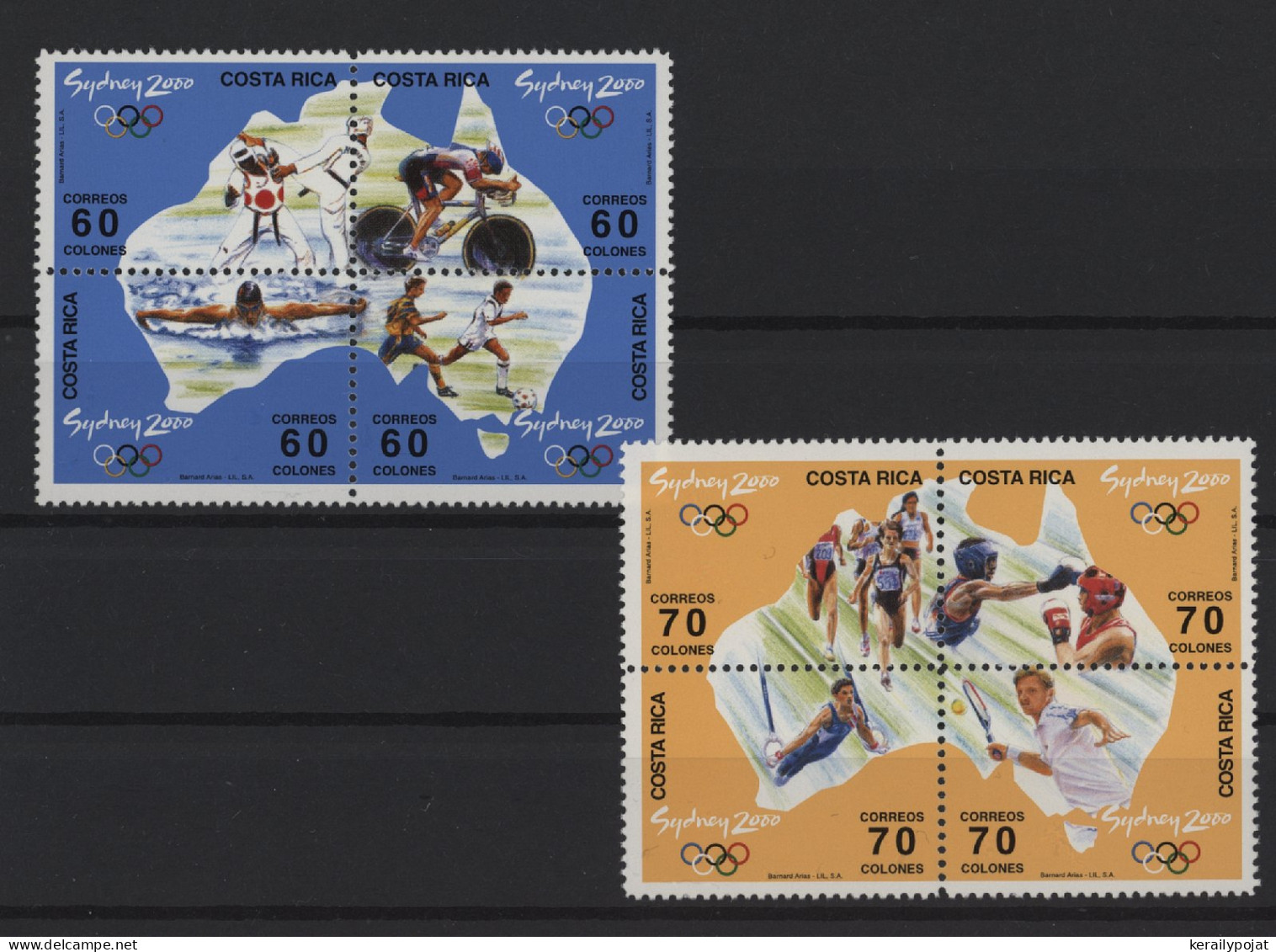 Costa Rica - 2000 Summer Olympics Sydney Blocks Of Four MNH__(TH-27730) - Costa Rica