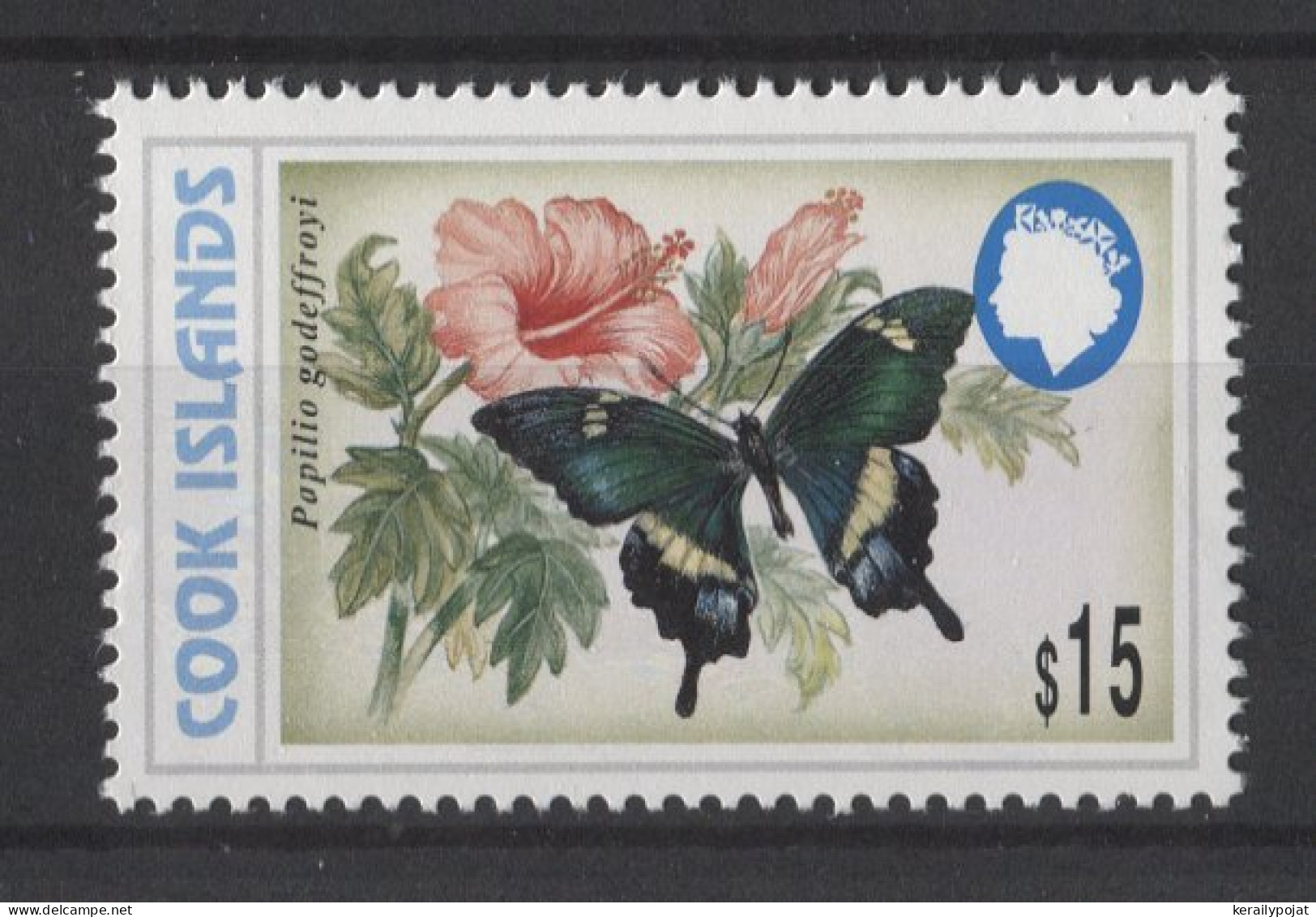 Cook Islands - 1998 Butterflies 15$ MNH__(TH-24918) - Islas Cook