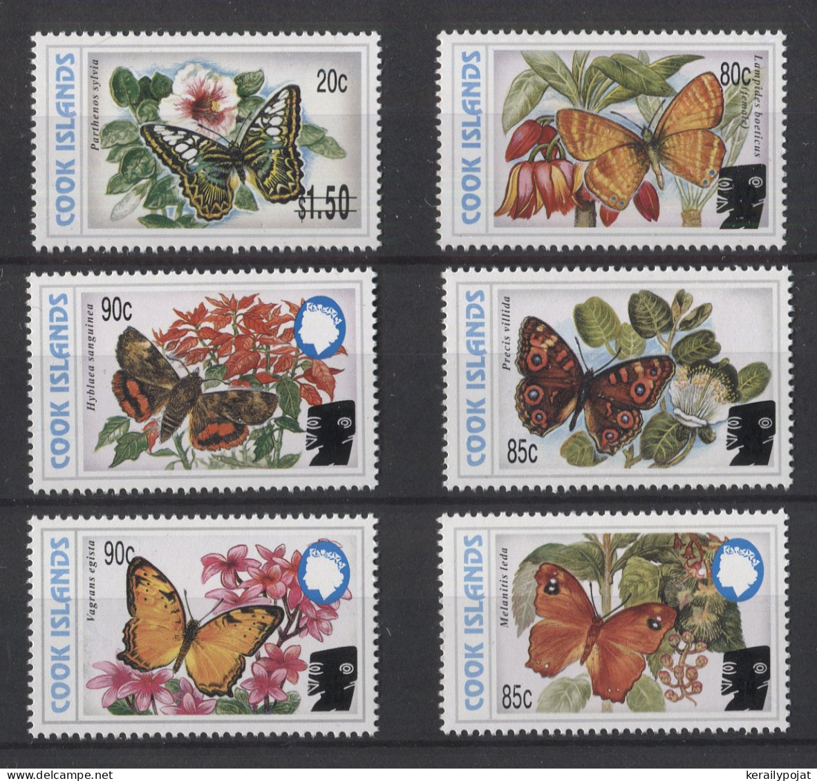 Cook Islands - 2003 Butterflies Overprints MNH__(TH-24919) - Cookeilanden