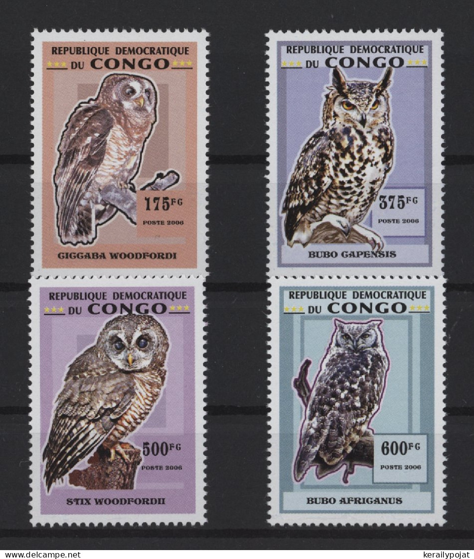 Congo (Kinshasa) - 2007 Owls MNH__(TH-27083) - Nuevos