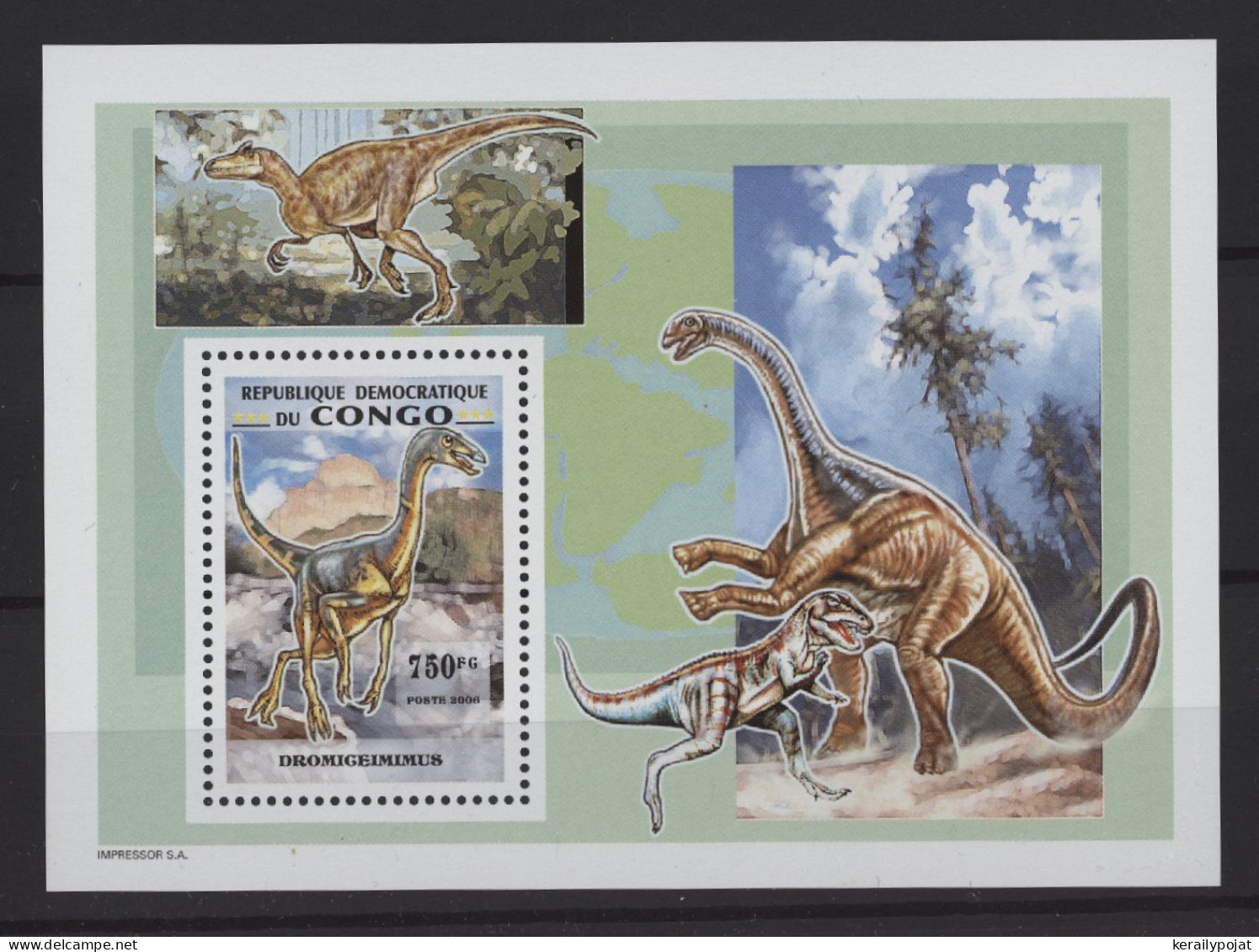 Congo (Kinshasa) - 2007 Prehistoric Reptiles Block (2) MNH__(TH-24492) - Neufs