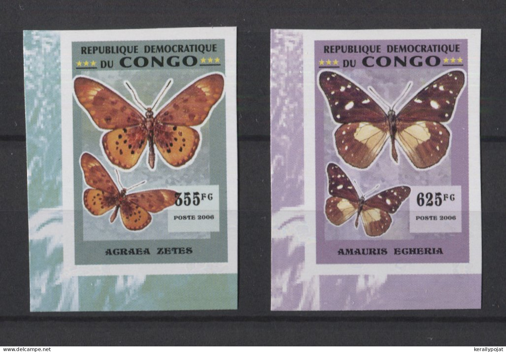 Congo (Kinshasa) - 2007 Butterflies IMPERFORATE MNH__(TH-24910) - Nuovi