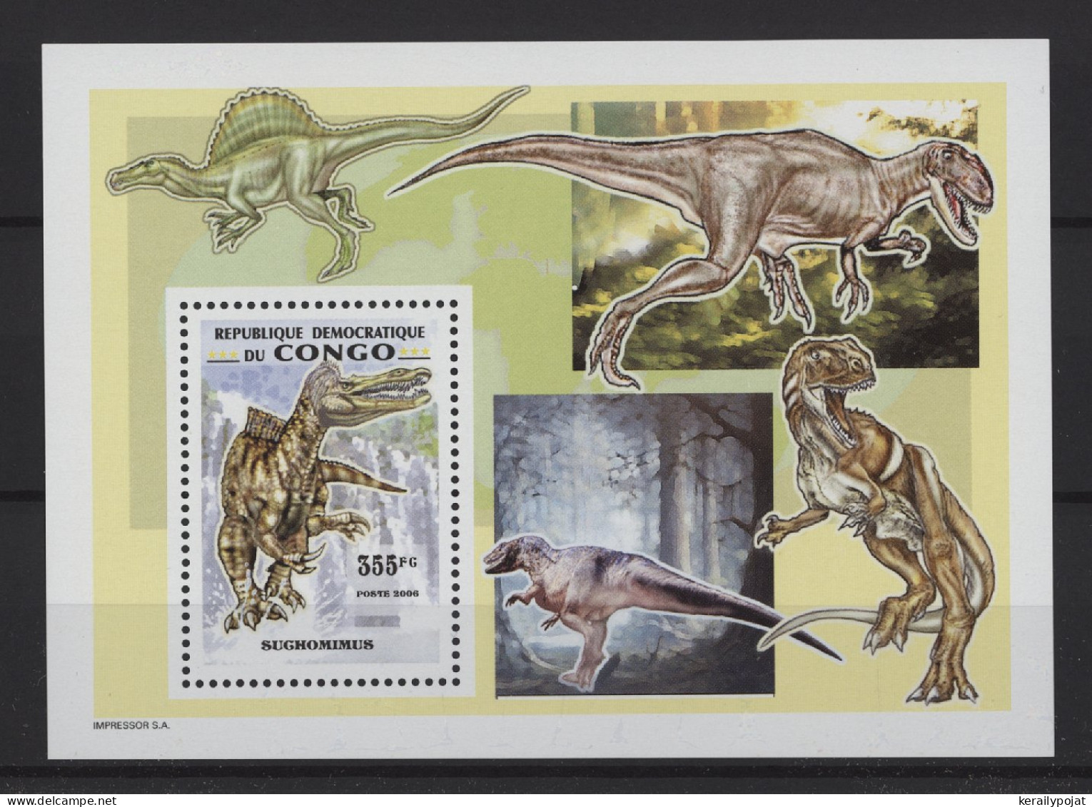 Congo (Kinshasa) - 2007 Prehistoric Reptiles Block (1) MNH__(TH-24491) - Neufs