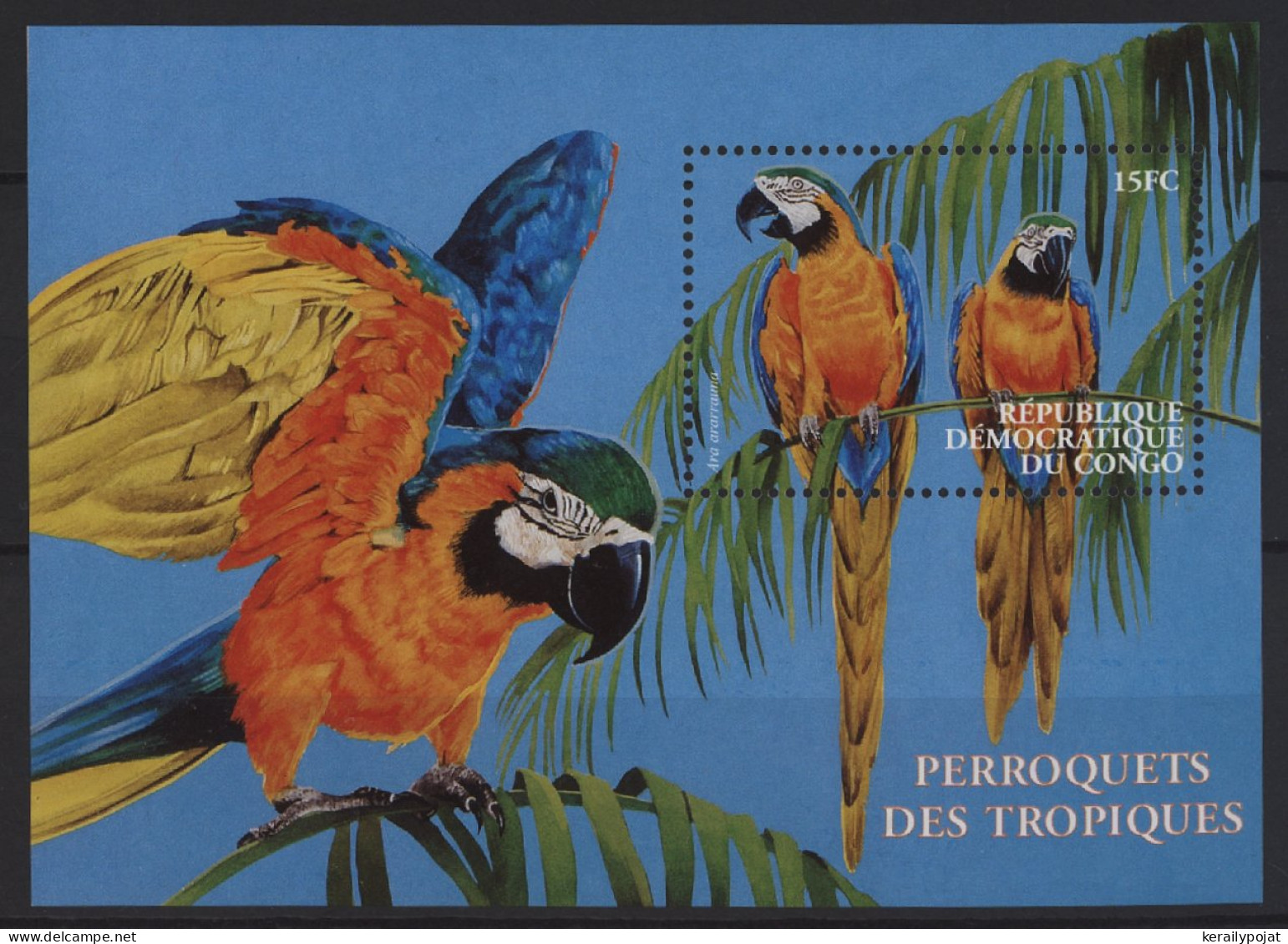 Congo (Kinshasa) - 2000 Parrots Block (2) MNH__(TH-27257) - Ungebraucht