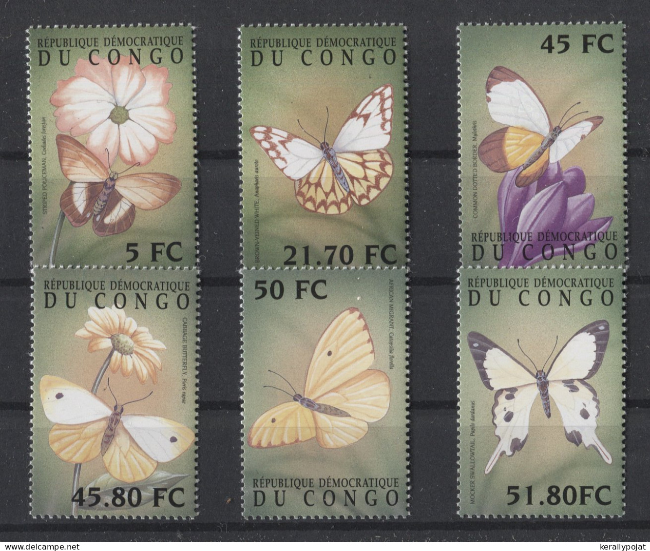 Congo (Kinshasa) - 2001 African Butterflies MNH__(TH-24906) - Neufs