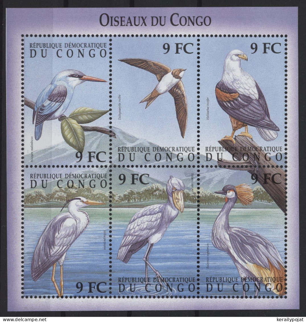 Congo (Kinshasa) - 2000 Native Birds Kleinbogen (2) MNH__(TH-27266) - Nuovi
