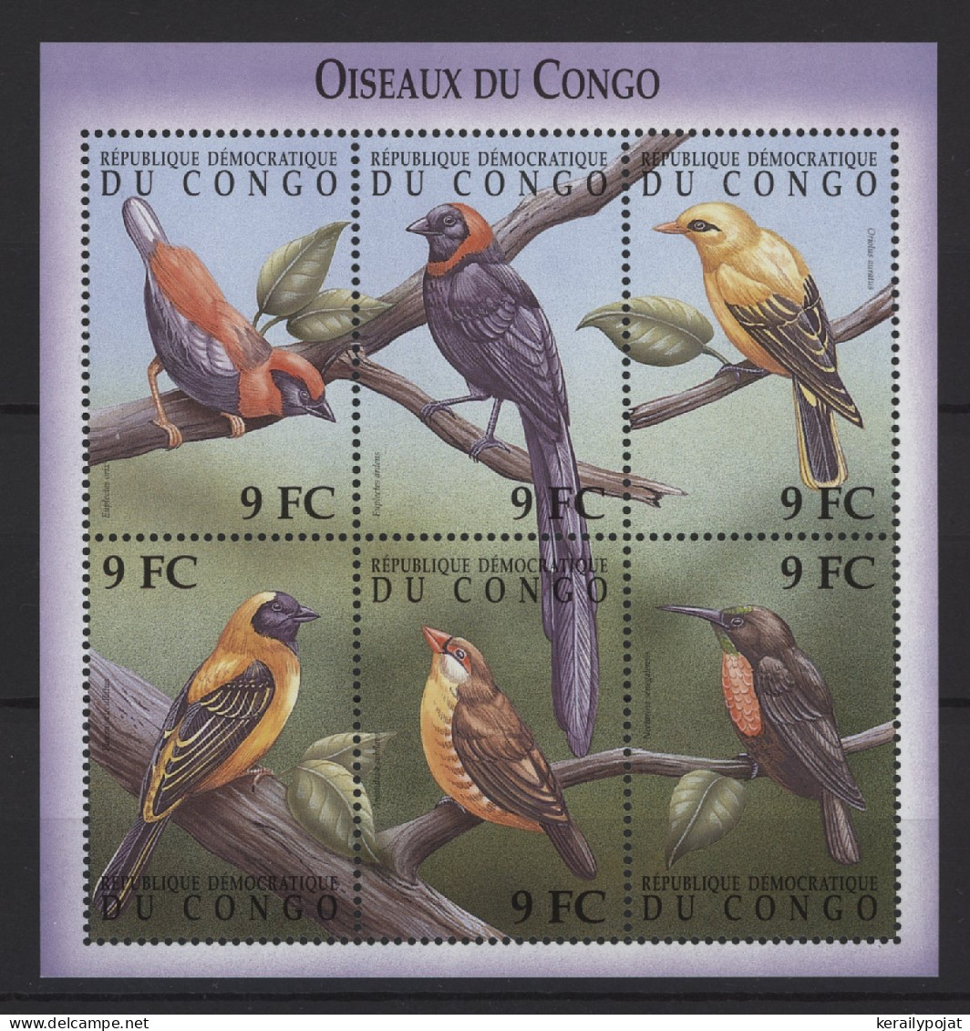 Congo (Kinshasa) - 2000 Native Birds Kleinbogen (1) MNH__(TH-27251) - Mint/hinged