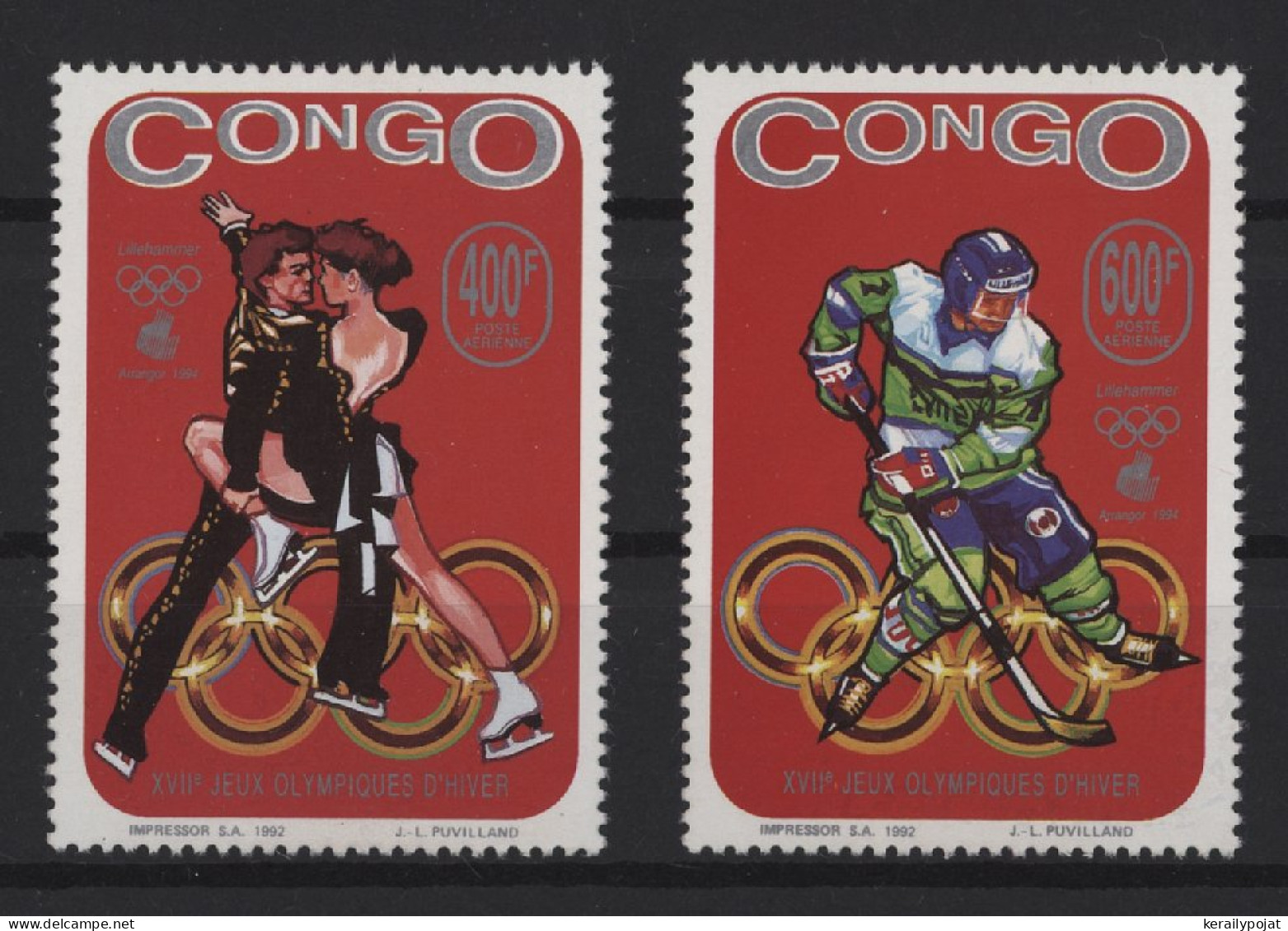 Congo (Brazzaville) - 1993 Winter Olympics Lillehammer MNH__(TH-27717) - Mint/hinged