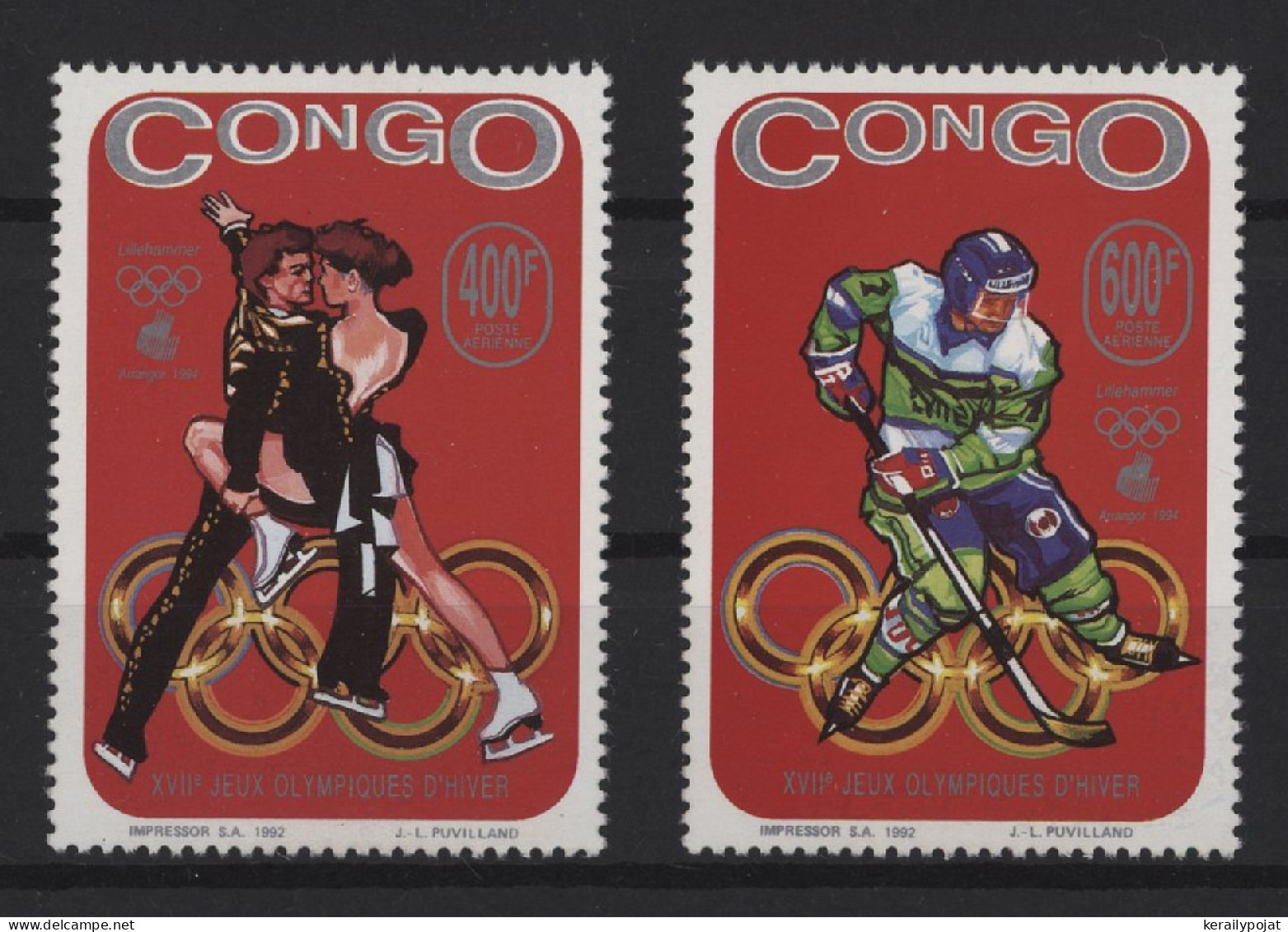 Congo (Brazzaville) - 1993 Winter Olympics Lillehammer MNH__(TH-27717) - Ungebraucht