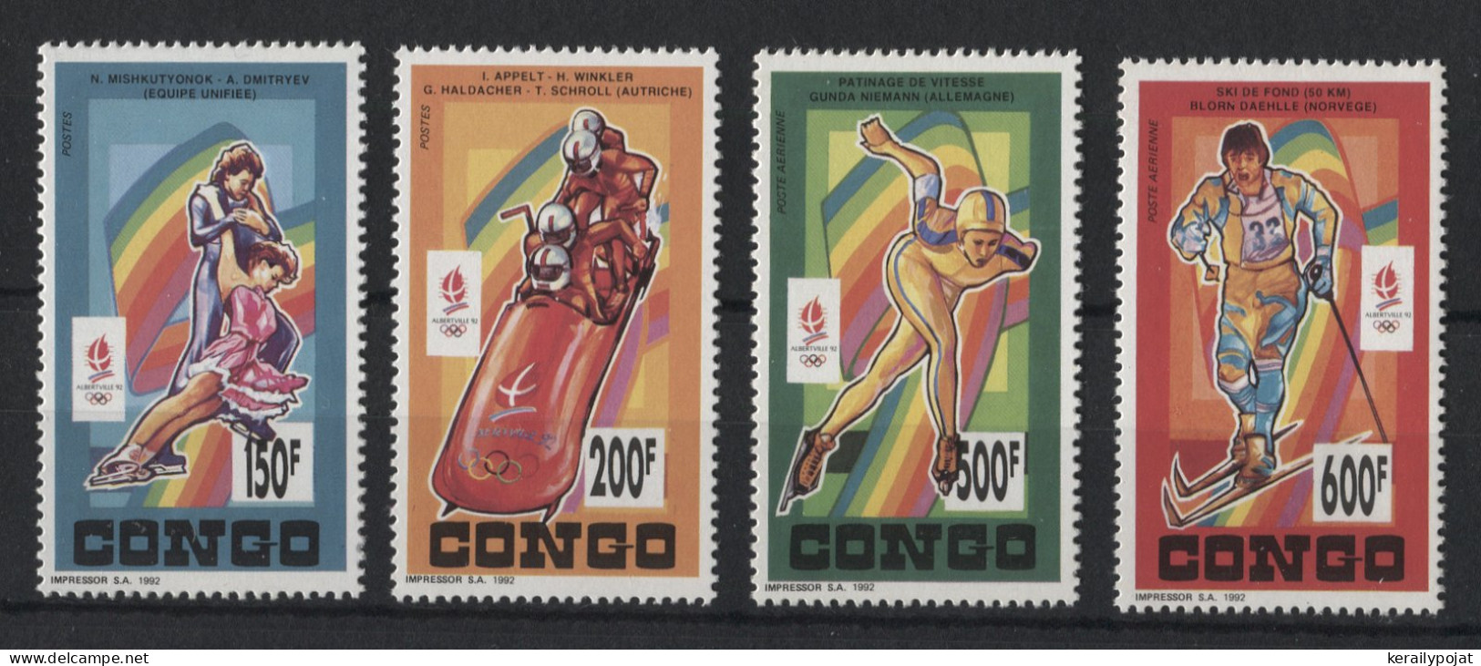 Congo (Brazzaville) - 1992 Winter Olympics Albertville MNH__(TH-24054) - Mint/hinged