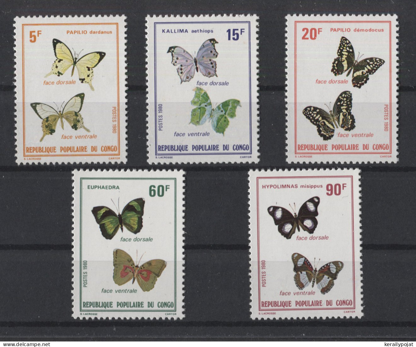 Congo (Brazzaville) - 1980 Butterflies MNH__(TH-24908) - Nuovi