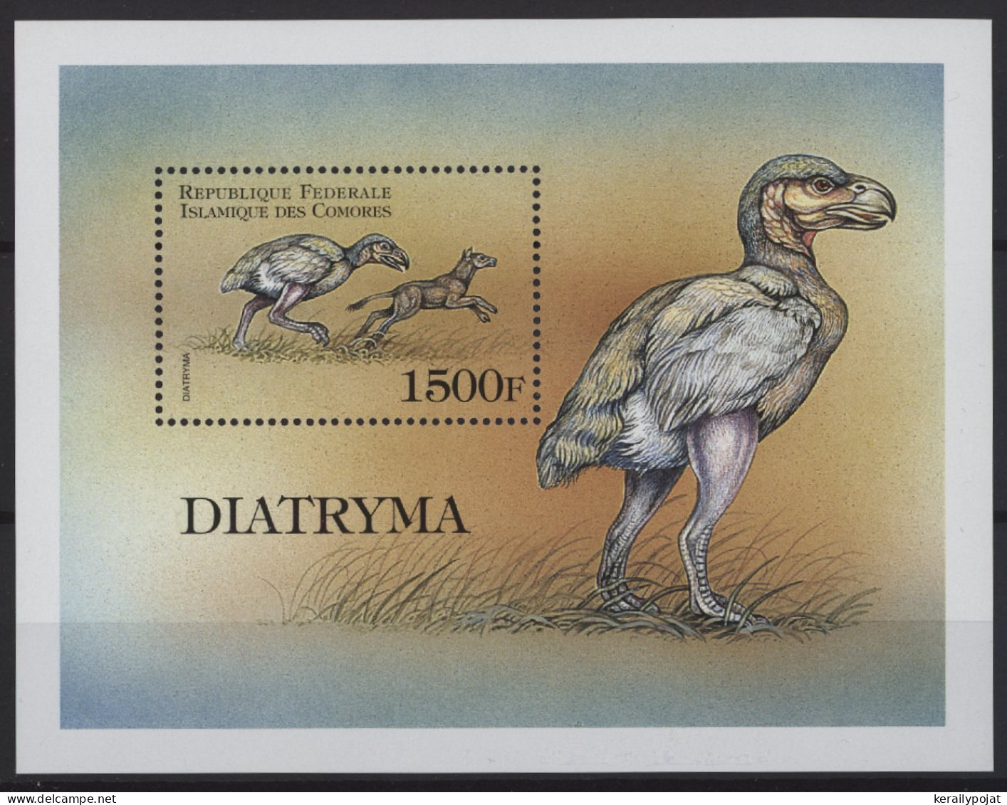 Comoros - 1999 Prehistoric Animals Block (3) MNH__(TH-24499) - Comores (1975-...)