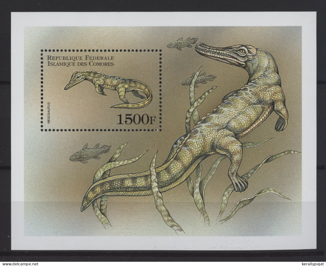 Comoros - 1999 Prehistoric Animals Block (1) MNH__(TH-24497) - Comoros