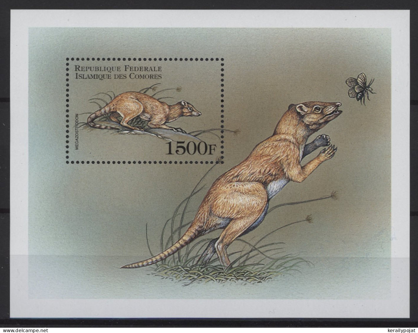 Comoros - 1999 Prehistoric Animals Block (2) MNH__(TH-24498) - Comores (1975-...)